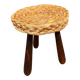 Oak and straw stool – Audoux-Minet – 1950s-60s