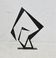 Steel sculpture, black, 1970s.
