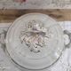 Niederweiler soup bowl in white earthenware bordered gold