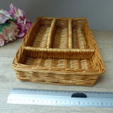 Wicker cutlery pickup, cutlery storage