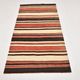 3x7 Multicolor Striped Kilim Rug, Long Wide Anatolian Kilim, 101x195Cm