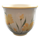 Italian flowerpot with floral decoration