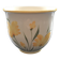 Italian flowerpot with floral decoration