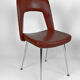 Pair of chairs in chrome and skaï, circa 1960