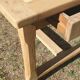 Natural wood farmhouse table