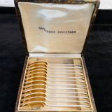 12 spoonfuls a moka boulenger art deco in silver metal modele suzy