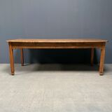 Large oak farmhouse table from France, early 1900s
