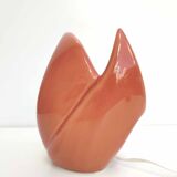 Ceramic lamp and opaline wave shape 70s