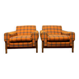 Pair of vintage Scandinavian armchairs from the 50s-60s in teak
