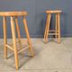 Alpine style chalet stools in wood, set of 9 - 1970s