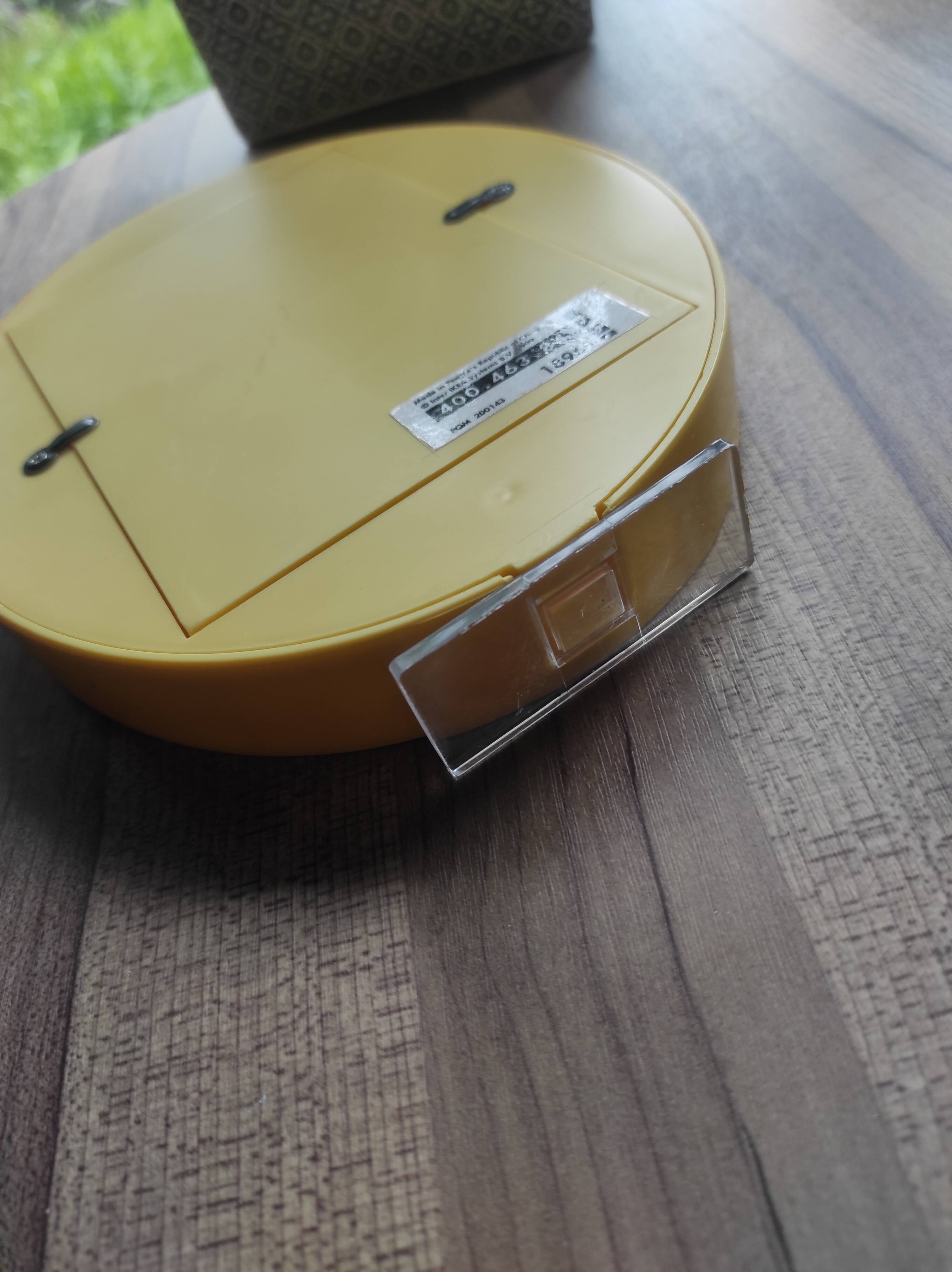 Vintage Ikea yellow plastic oval photo frame