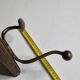 School wall coat rack, old, 3 hooks, 80 cm