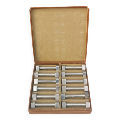 Coffret de 12 porte couteaux vintage ''art-deco