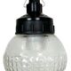 Industrial Bakelite Pendant Light with Frosted Glass, 1970s