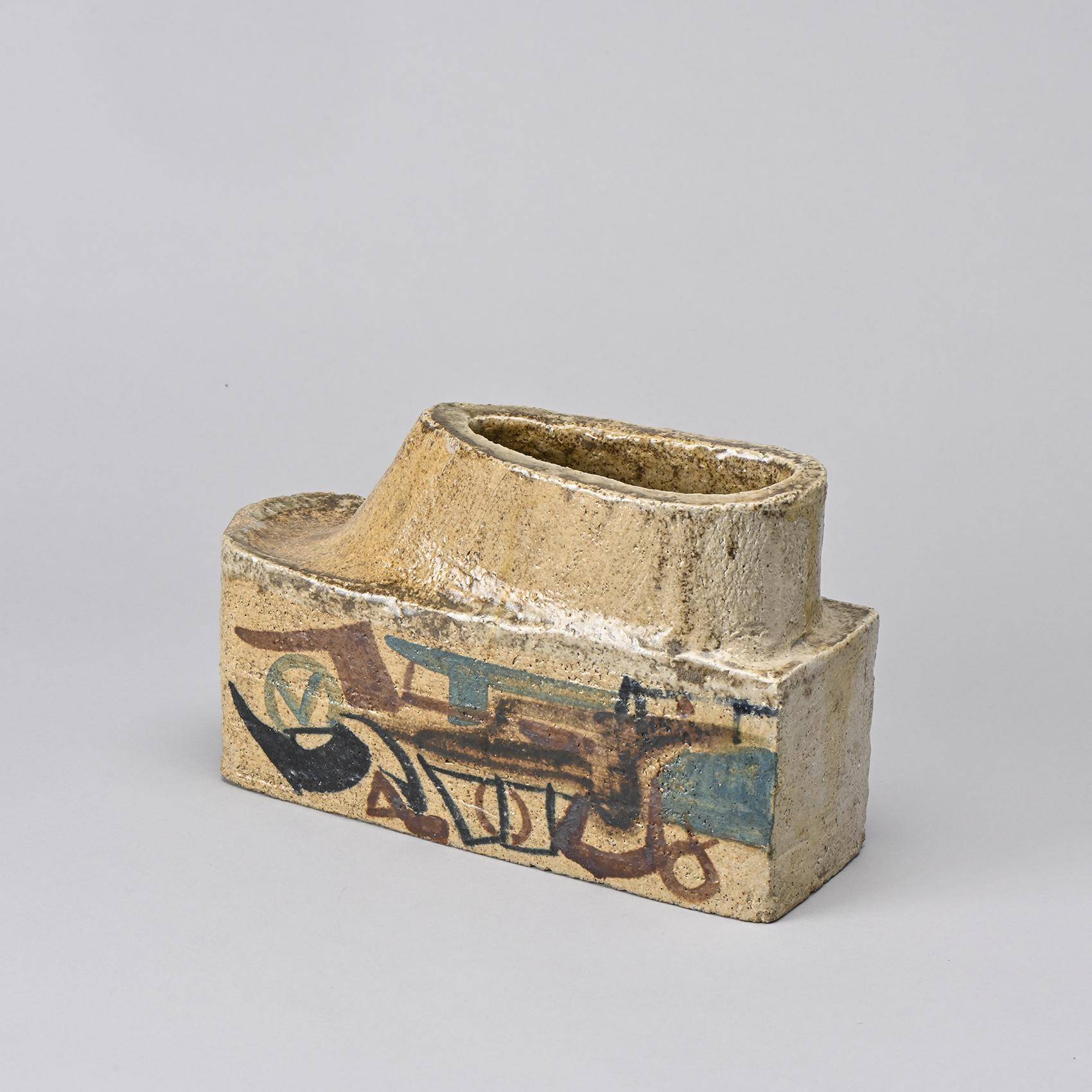 Fireclay vase by Les Argonautes, France 1960