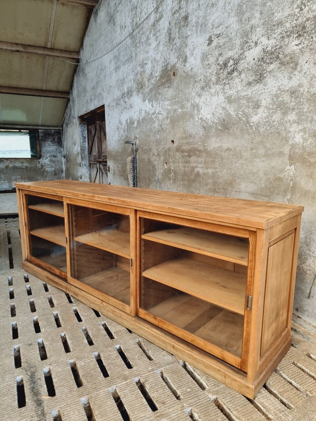 Antique display cabinet school cabinet oak sideboard 250 cm