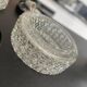 Pair of RZB ceiling lights, moulded glass, 1960. Germany.
