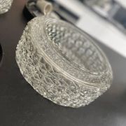 Pair of ceiling lights RZB moulded glass 1960. Germany