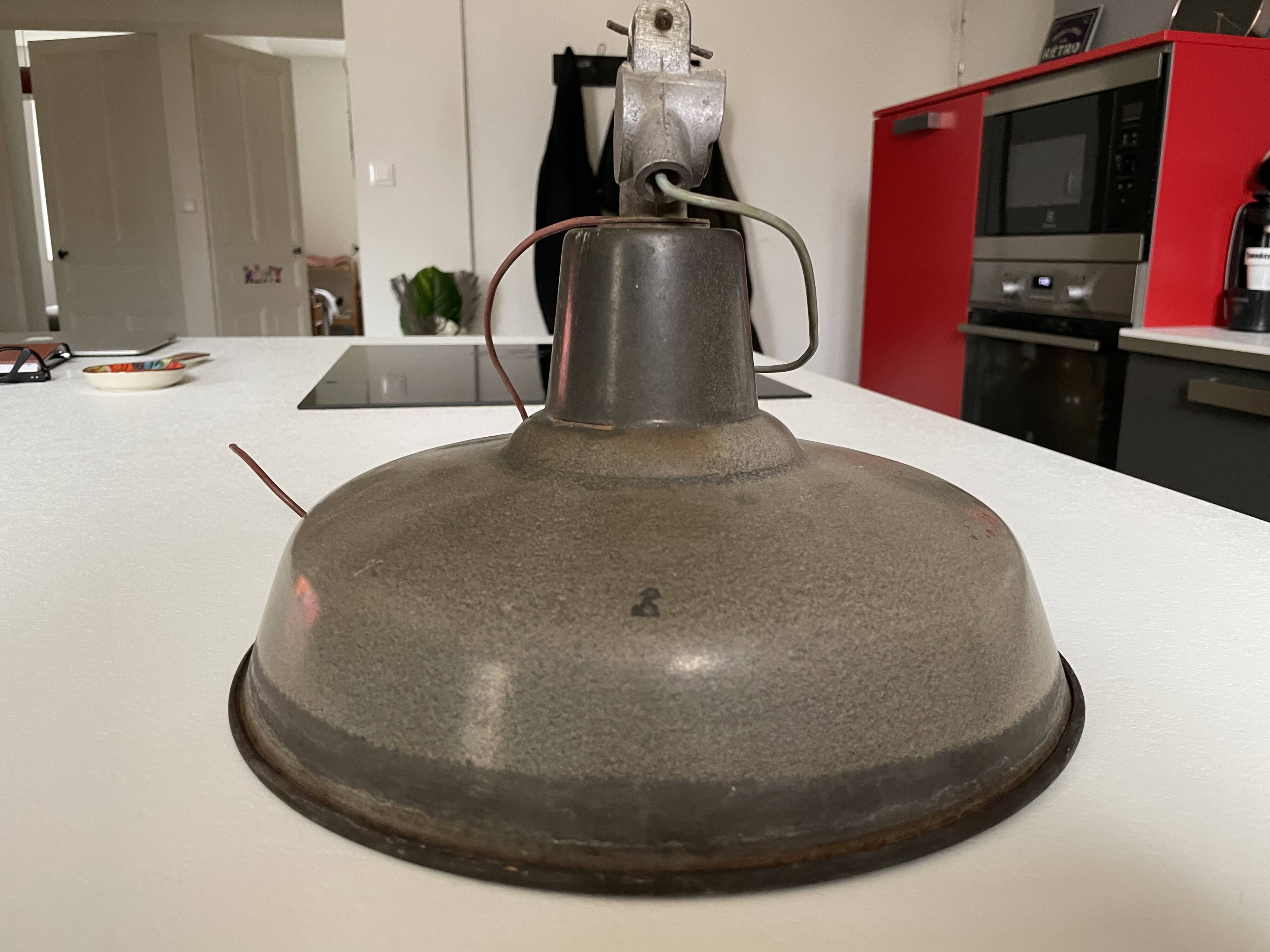 Industrial pendant light from the 50s