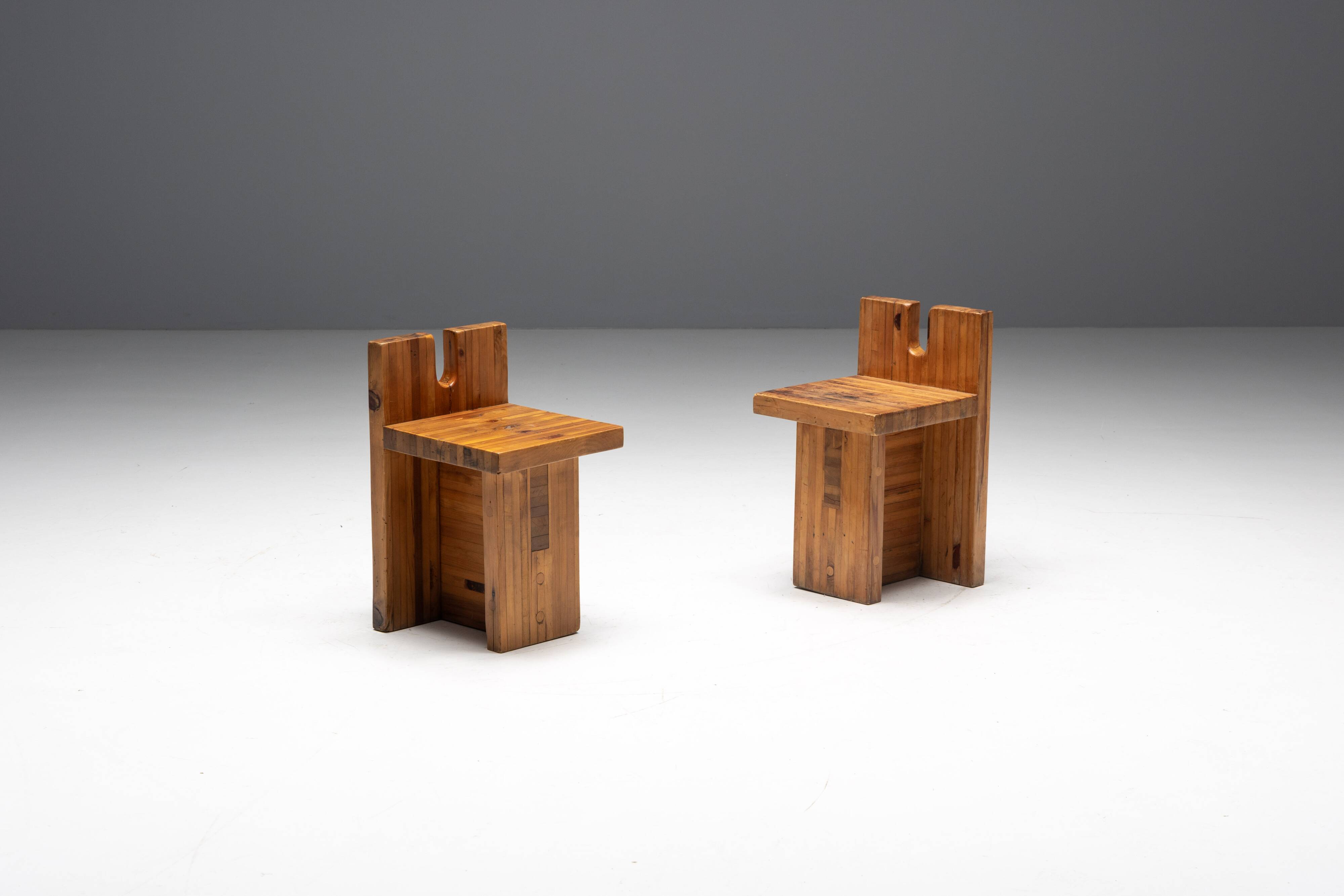 Sesc stools by lina bo bardi for sesc pompeia, brazil, 1970s
