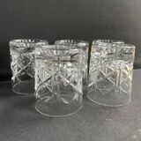 5 Whiskey glasses – Cut crystal