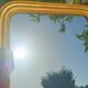 Antique Louis-Philippe mirror, gilded and patinated.