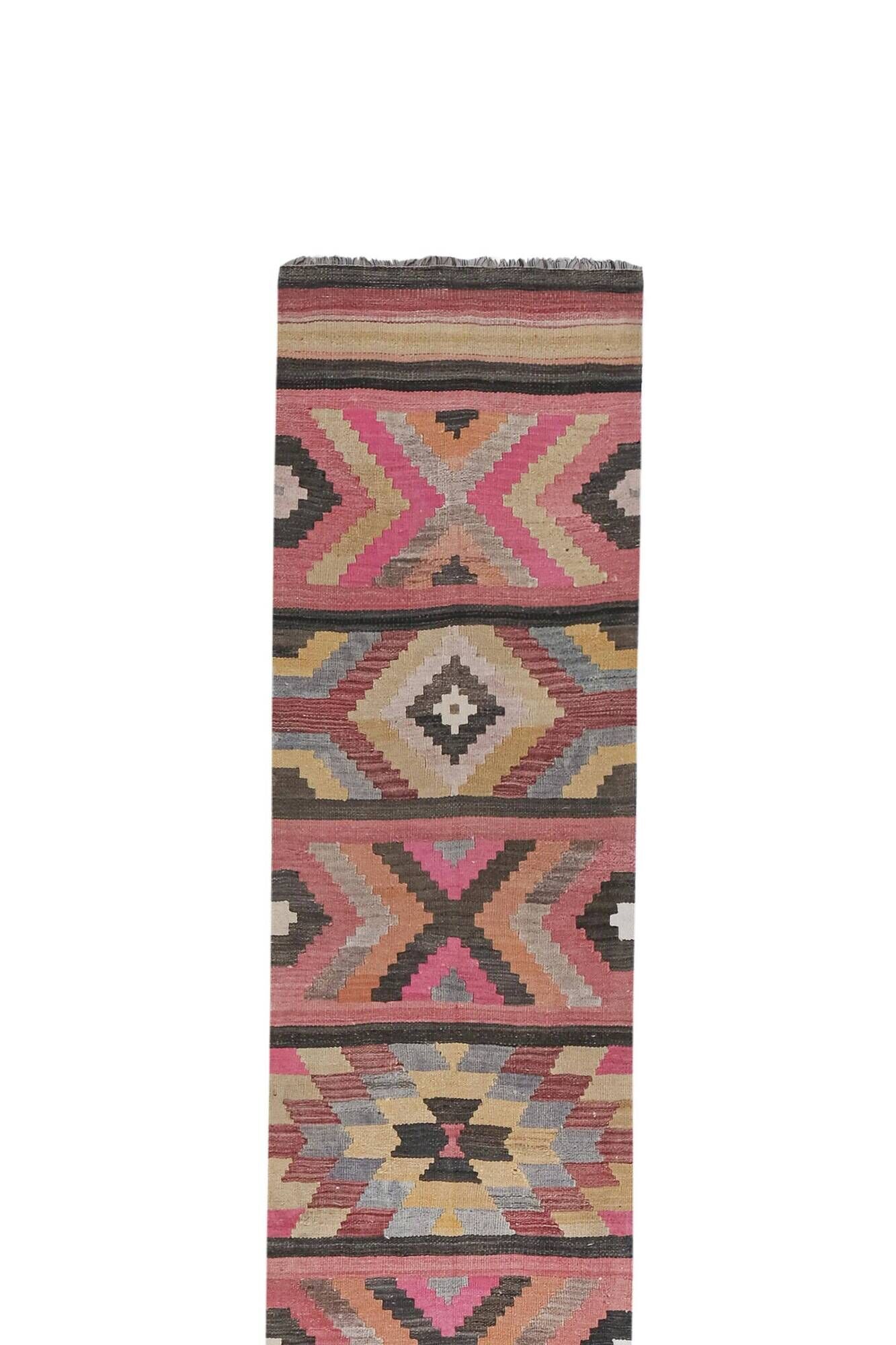Vintage Turkish hallway rug 77x626 cm