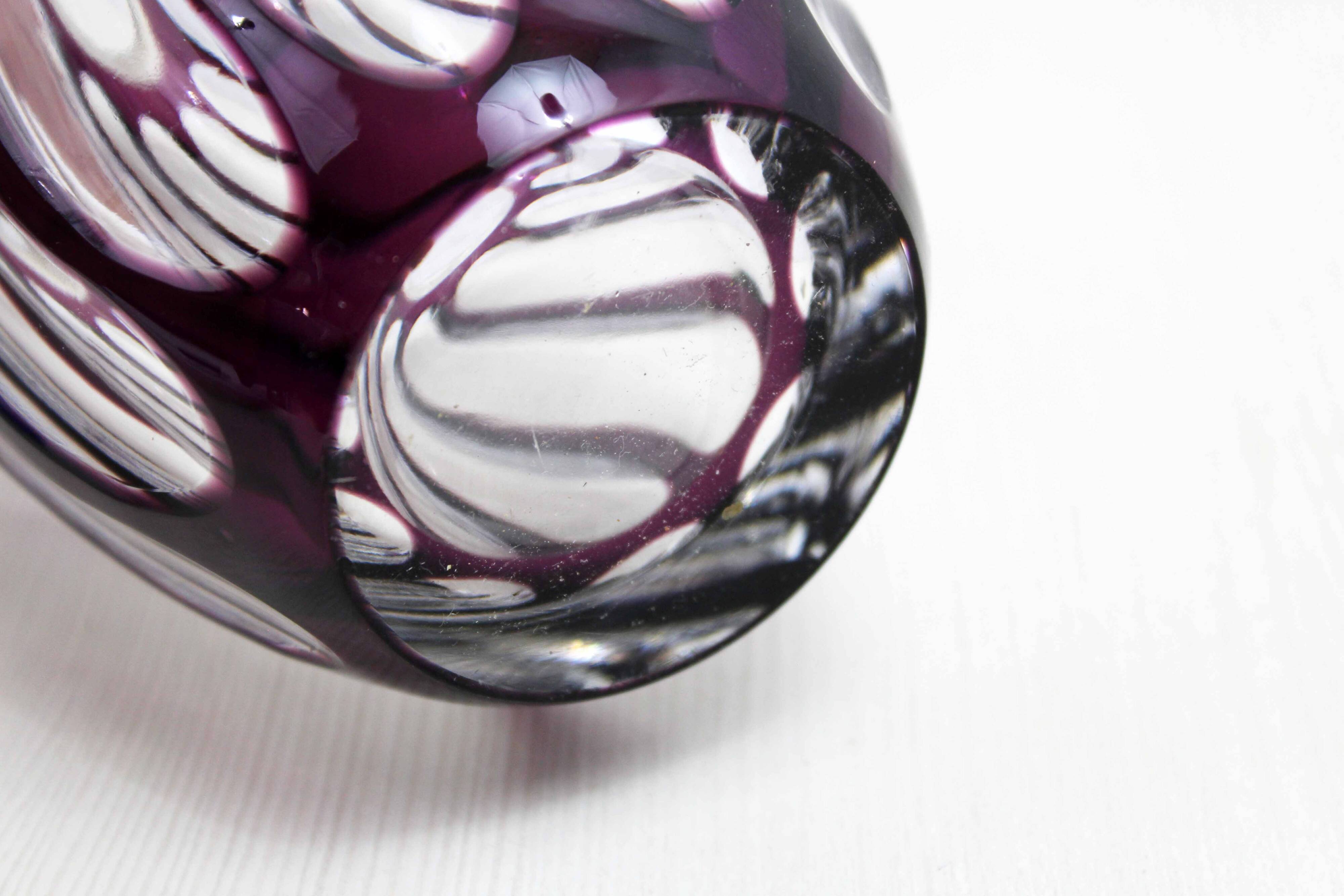 Bohemian crystal vase Johannes Oertel & co Haida