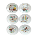 6 plates with fondue Salins