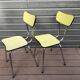 Paire de chaises en formica jaunes