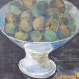 Still life painting with compotier