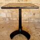 Old vintage bistro table brand Fischel in cast iron