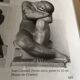 Plâtre d'atelier " 1930, Sculpture Cubiste Art Déco, femme nue drapée