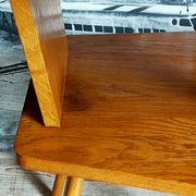 Art-popular armchair 50s in solid wood