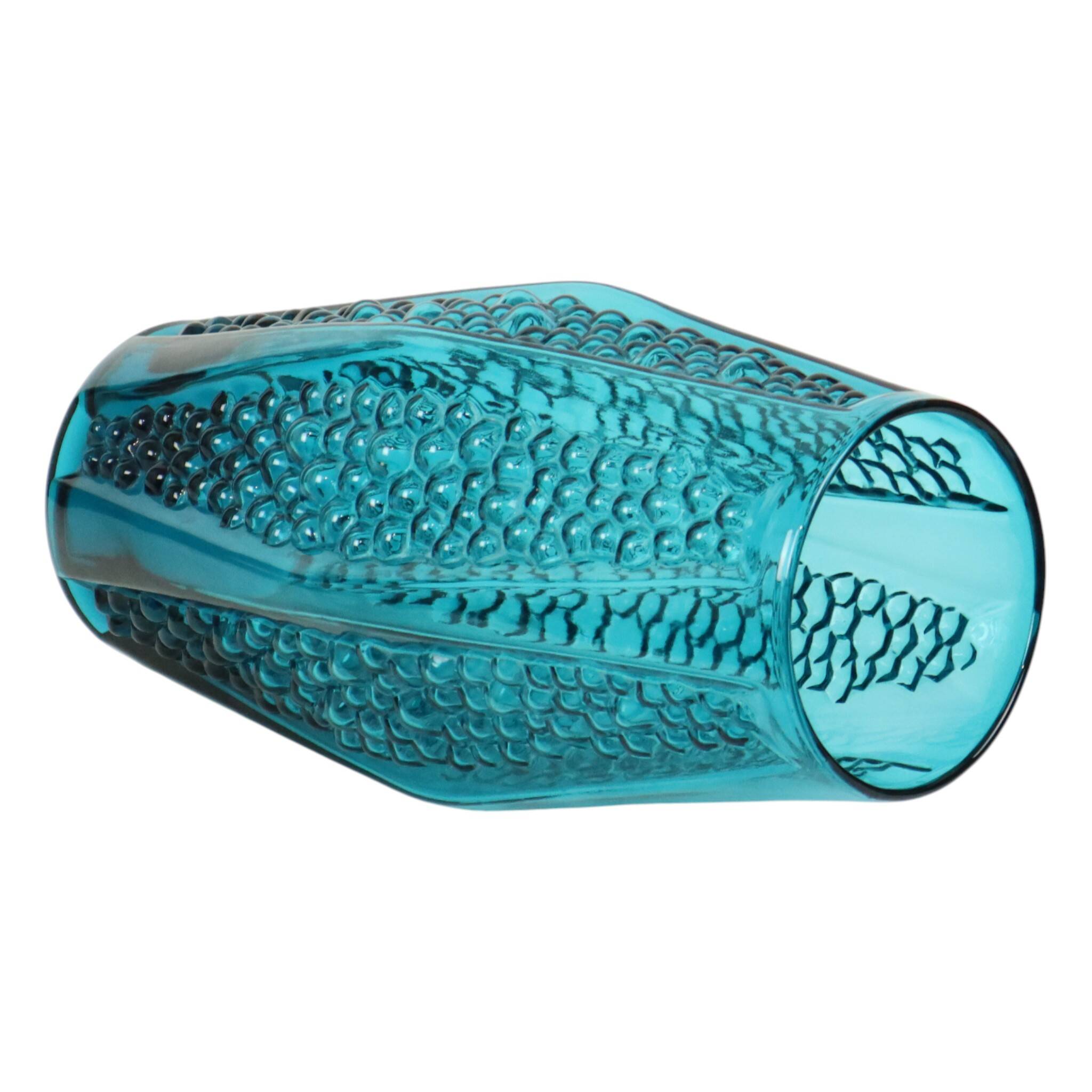 Vase à bulles vintage design bleu Stolle Nieman 1970