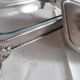 Old silver metal gratin dish