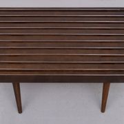 1960's Mid-Century Modern Danish Style Wood Slat Coffee Table or bench