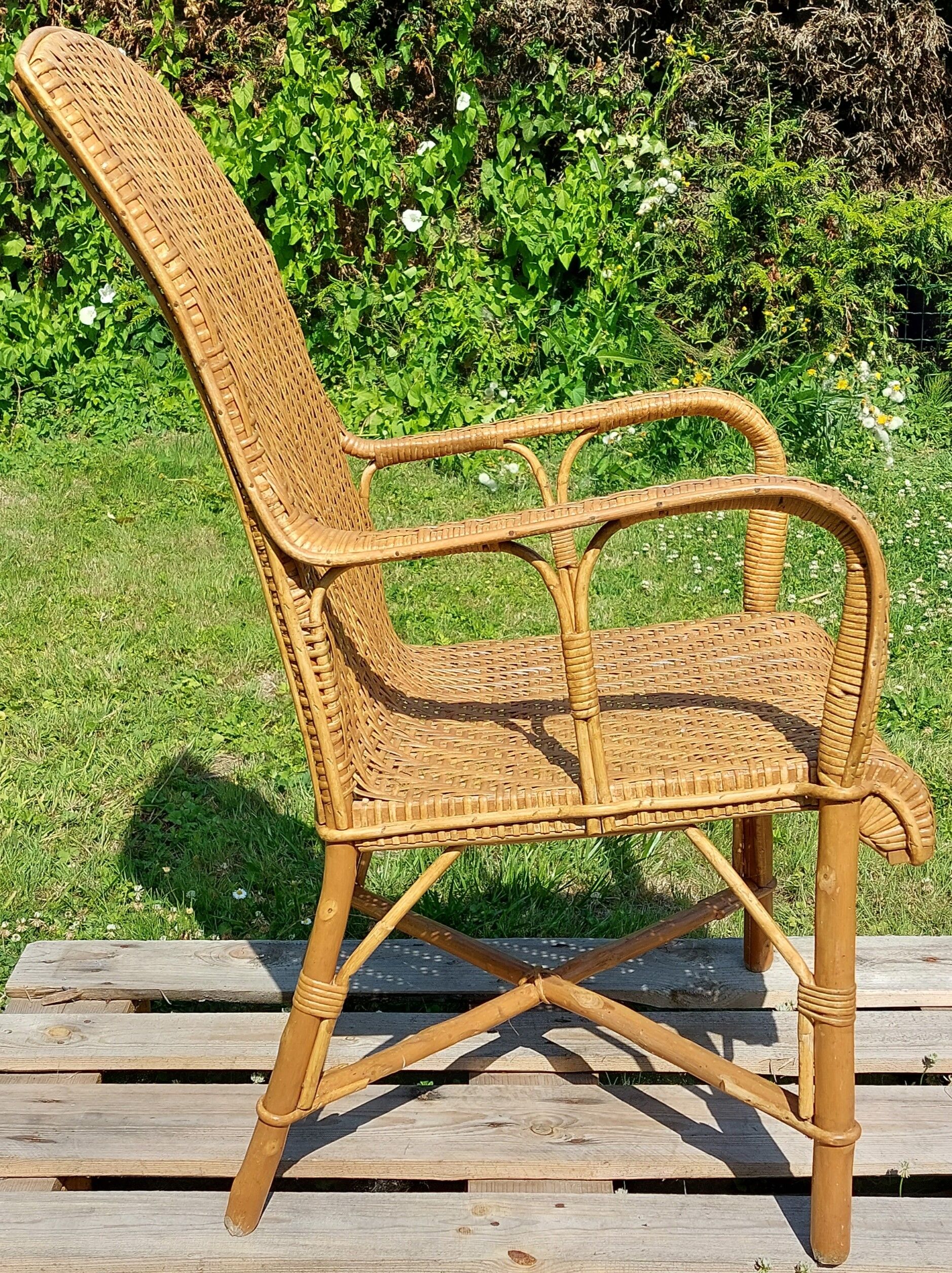 Rattan armchair