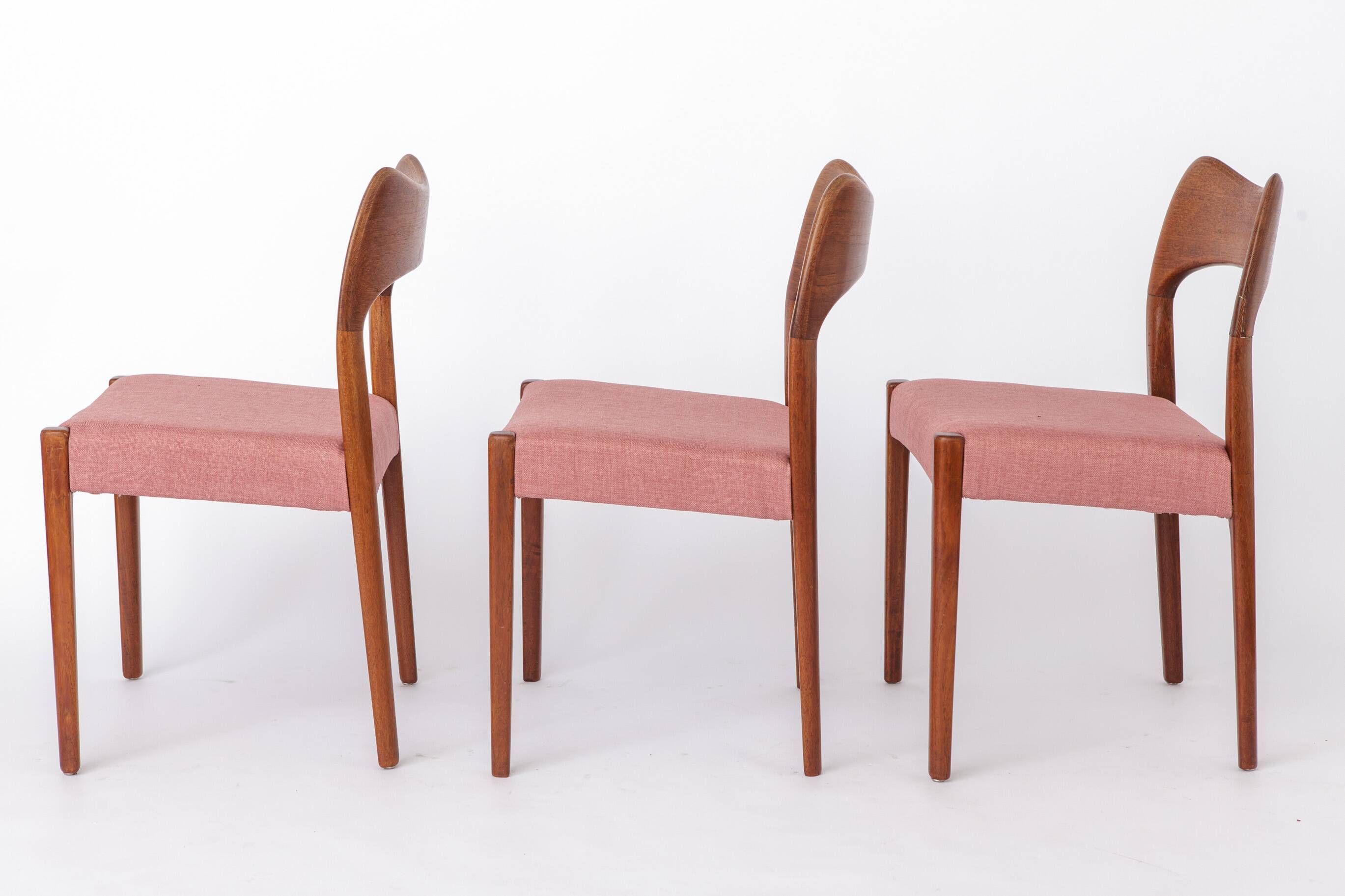 Set of 4 Arne Hovmand-Olsen Chairs for Mogens Kold 1950s Danish Mid Century