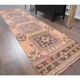 Vintage Turkish Handmade Wool Cotton Orange Runner 80x325
