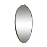 Italian 1940-50’s brass frame mirror.