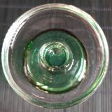 5 small glasses with green stemmed