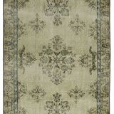 ONE-OF-A-KIND TURKISH HANDWOVEN VINTAGE RUG - RUSTIC VINTAGE CHARM 203X 111