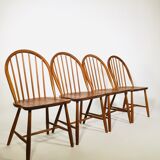 Scandinavian teak dining set with table and 4 chairs, 1960's