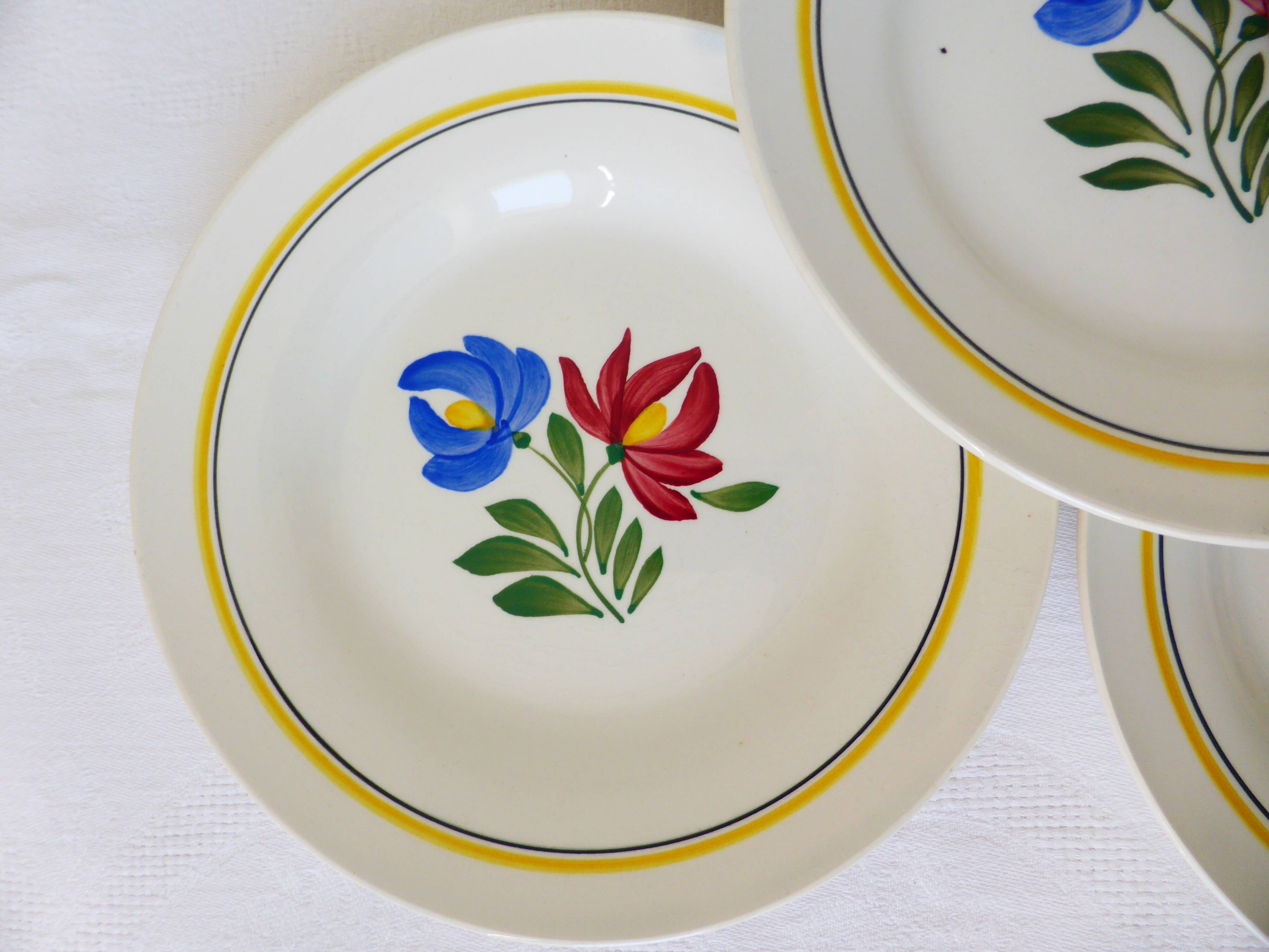 5 dessert plates of Digoin Sarreguemines dunkirk model 210688