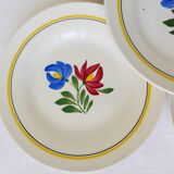 5 dessert plates of Digoin Sarreguemines dunkirk model 210688