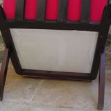 Pair of red scandinavian heater chairs