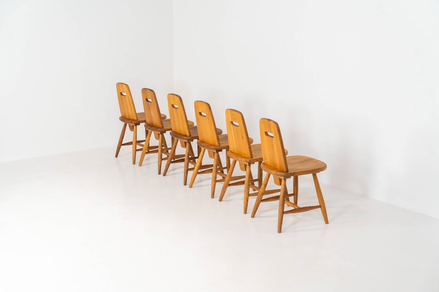 Ensemble de six rares chaises à repas « Pirtti » par Eero Aarnio pour Laukaan Puu