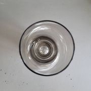 Vase rouleau en verre fumé