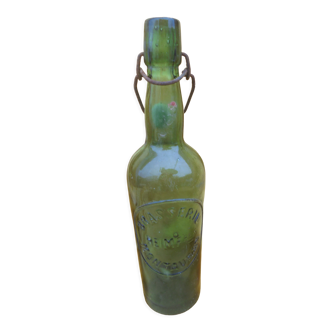 Old bottle of beer brewery HEIM Montauban green glass